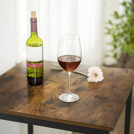 Lbt25x Square Wooden Bar Table with Metal Frame 69x69cm