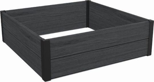 Keter Ghiveci de flori din Lemn Grafit 32x106cm
