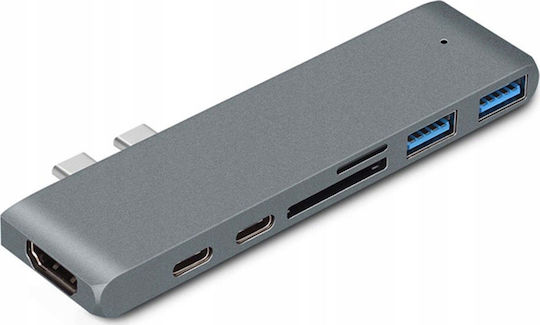 Docking Station with Dual USB-C HDMI 4K (JH-712)
