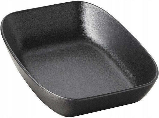 Revol Porcelain Black Serving Platter 20.7x14cm