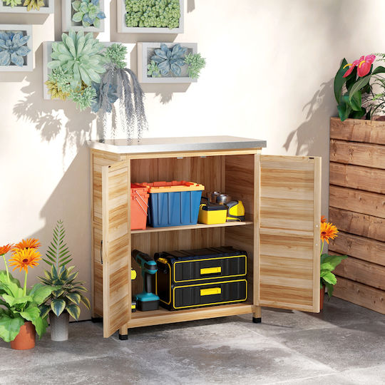 Doppelflügeliger Hölzener Außenschrank 79x43x92cm Doppelflügeliger Hölzener Außenschrank 79x43x92cm