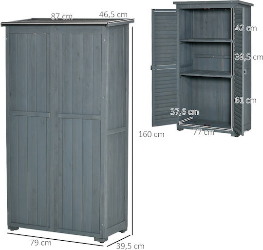 Δίφυλλη Ντουλάπα Ξύλινη 87x46.5x160εκ.