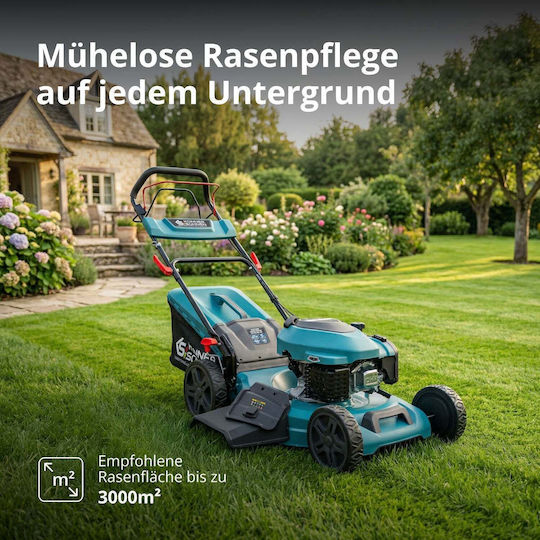 Könner & Söhnen Selbstfahrender Benzin-Rasenmäher 6hp/224cc