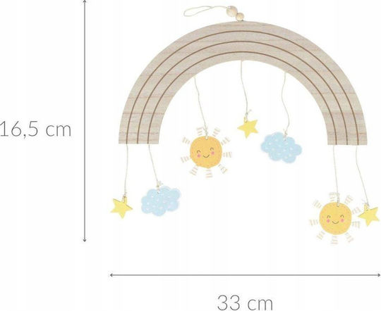 Home&Styling Collection Детски Декоративен Стенен Елемент Rainbow 33x16.5см