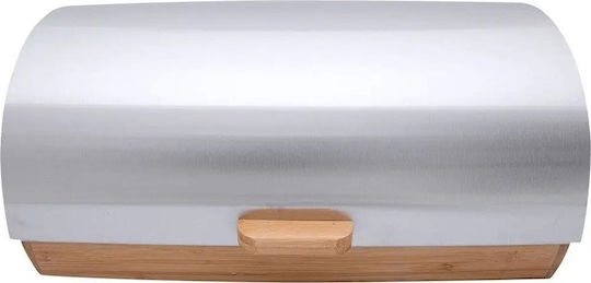 Zeller Brotkasten mit Deckel aus Bambus Grau 39x26cm
