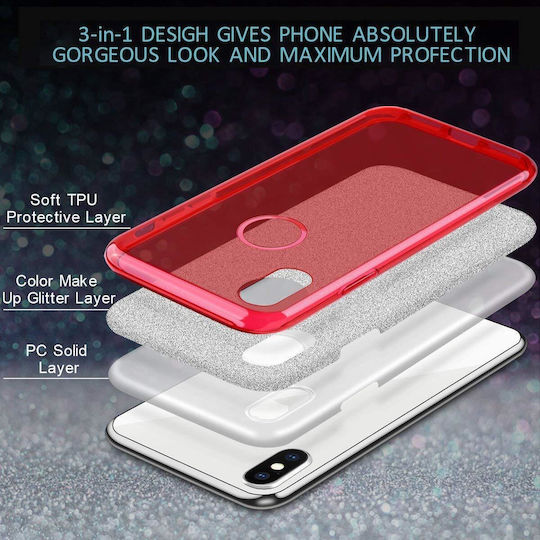 5 Брoя Калъф Glitter 3в1 iPhone 16 Plus