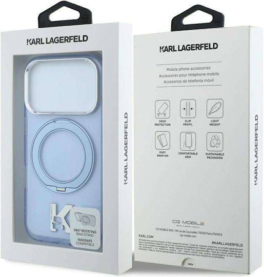 Karl Lagerfeld Iml Ring Stand 360 Kameo Metal Magsafe iPhone 18 Pro Max 17 Pro Max Blue