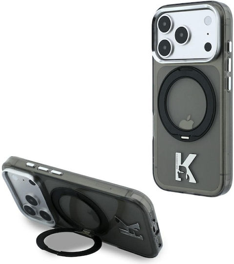 Karl Lagerfeld Kameo Metal Magsafe Ring Stand 360 iPhone 18 Pro Max 17 Pro Max Black