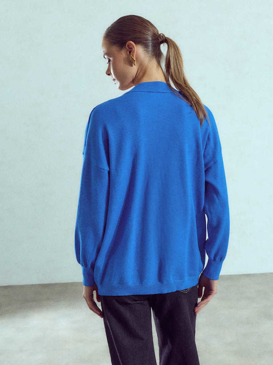 Celestino Cardigan Pentru Femei Tricotat Monocrom Albastru Electric