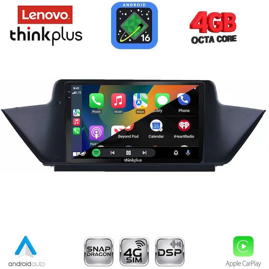 Lenovo Автомобилна Аудио Система за BMW X1 2009-2015 (Bluetooth/USB/Вграден Wi-Fi/GPS/Apple CarPlay/Android Auto) с Touch Screen 10"