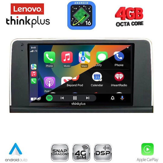 Lenovo Sistem Audio Auto Pentru BMW Seria 3 2012-2018 Bluetooth USB Wi-Fi GPS Apple CarPlay Android Auto Cu Ecran Tactil 9" Lenovo LTG 7050_CPA
