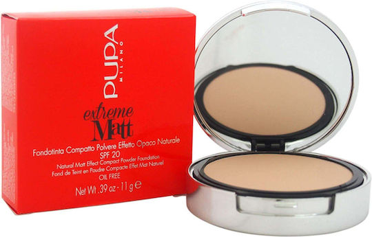 Pupa Extreme Matt Πούδρα 020 Light Beige SPF30 11gr
