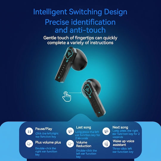 CYXG X37 Ohrstöpsel Bluetooth Kopfhörer mit Ladekoffer Schwarz