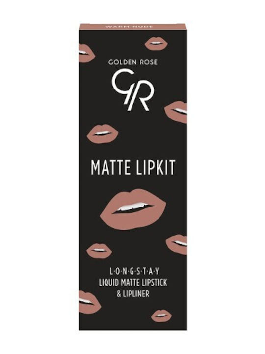 Golden Rose Matte LipKit Комплект за грим за устни 2 броя