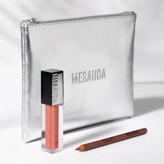 Mesauda Milano Glow Up Make-up-Paletten und Sets für die Lippen mit Kosmetiktasche 3 Stück