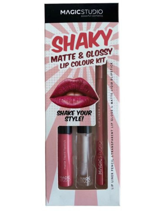 Magic Studio Σετ Μακιγιάζ για τα Χείλη Matte & Glossy Shaky Lip