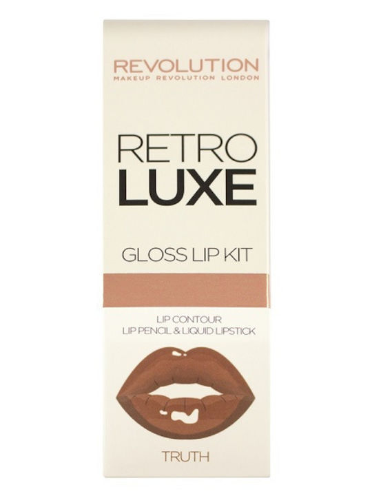 Revolution Beauty Retro Luxe Комплект за грим за устни Блясък Truth 2 броя