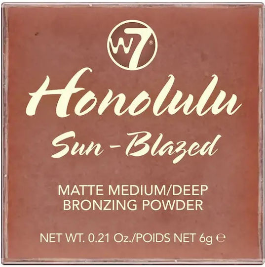 W7 Cosmetics Honolulu Bronzer Powder Powder Sun Rays 6gr