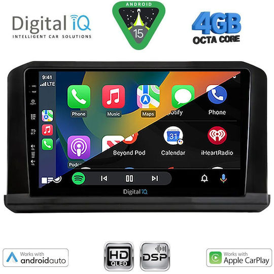 Digital IQ Car Audio System for Mitsubishi Outlander 2022 (Bluetooth/USB/WiFi/GPS/Apple CarPlay/Android Auto) with 9" Touch Screen