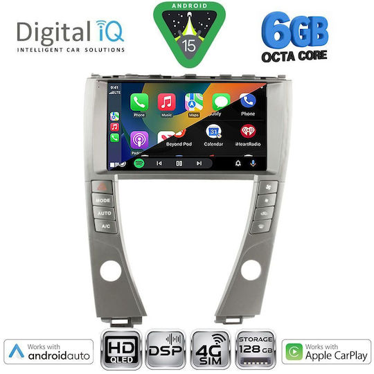 Digital IQ Автомобилна Аудио Система за Lexus ES 2006-2013 (Bluetooth/USB/Вграден Wi-Fi/GPS/Apple CarPlay/Android Auto) с Touch Screen 9"