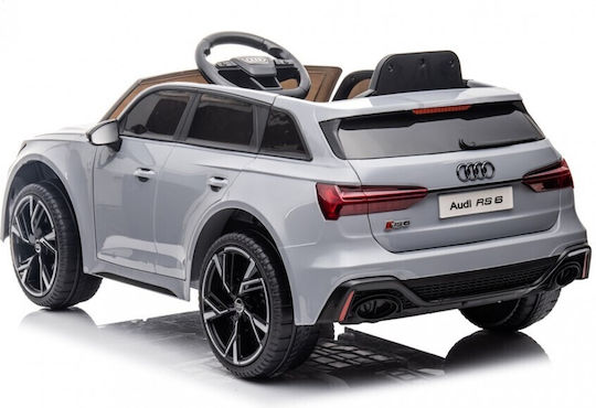 Audi RS6 Cu Un Loc Cu Telecomandă Licențiat 12 Volți Gri Pentru 1+ Ani