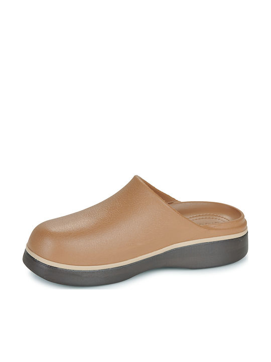 Crocs Dylan Γυναικεία Σαμπό Καφέ
