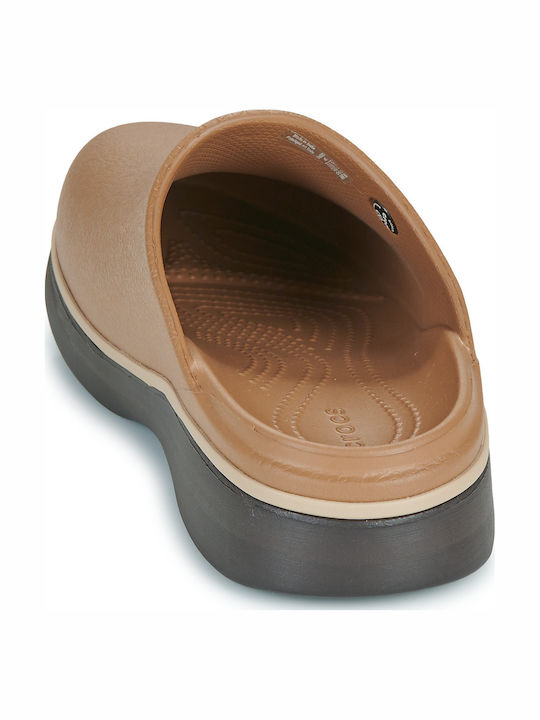 Crocs Dylan Γυναικεία Σαμπό Καφέ