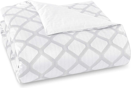 Valeria Home Set Huse Pentru Pilote Cidade 100% Bumbac 220x200cm Superdublu Cu 2 Fețe De Pernă & 1 Cearșaf Dove