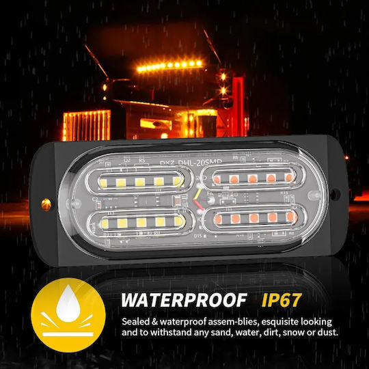LED Strobe Notfall-Autolichter Ultra Light 20 LED 12v/24v Weiß 6500k