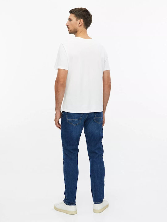 Mauro Ανδρικό Παντελόνι Τζιν Regular Tapered Fit Dark Blue