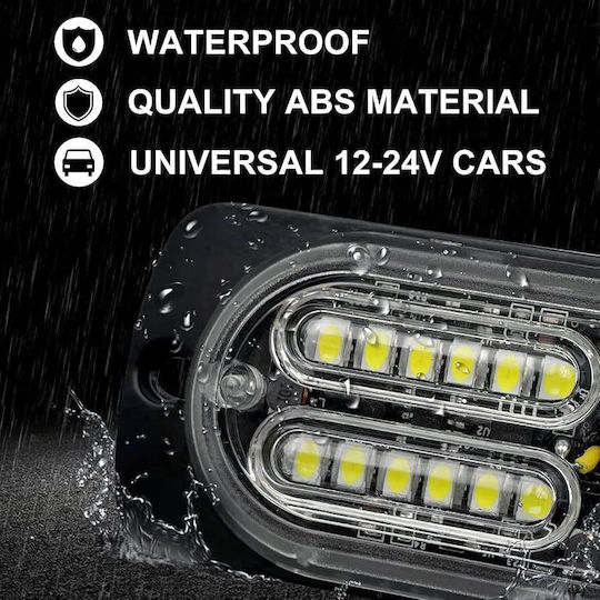 LED Strobe Notfall-Autolichter Ultra Light 20 LED 12v/24v Weiß 6500k