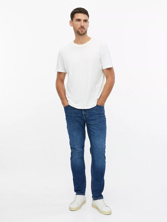 Mauro Ανδρικό Παντελόνι Τζιν Regular Tapered Fit Dark Blue