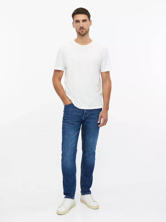 Mauro Ανδρικό Παντελόνι Τζιν Regular Tapered Fit Dark Blue