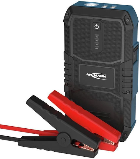 Ansmann Tragbarer Batterie-Starter Auto & Motorrad 1500A mit Power Bank USB Taschenlampe 12V