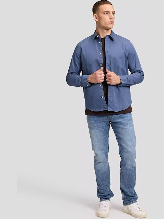 Long Sleeve Denim Shirt in Regular Fit Blue
