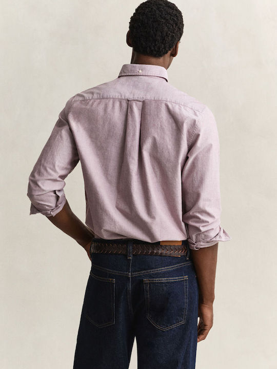 Long Sleeve Shirt in Regular Fit Burgundy
