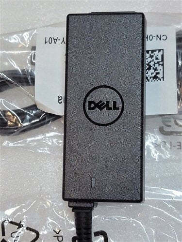 Dell Лаптоп Зарядно Устройство 45W 19.5V със Свалящ Се Кабел За Захранване и със Комплект Върхове