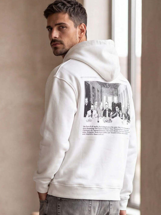 Hooded White Sweatshirt