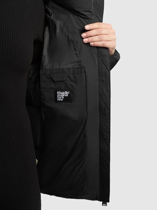 Short Women's Jacket for Winter Black