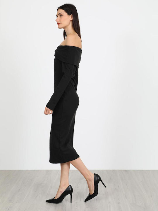 Sommer Midi Abendkleid Schwarz