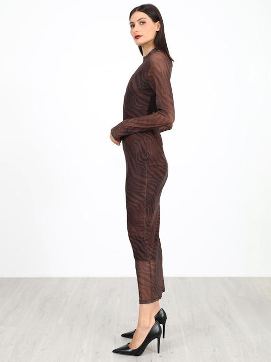 Rochie de vară Midi T-shirt Maro