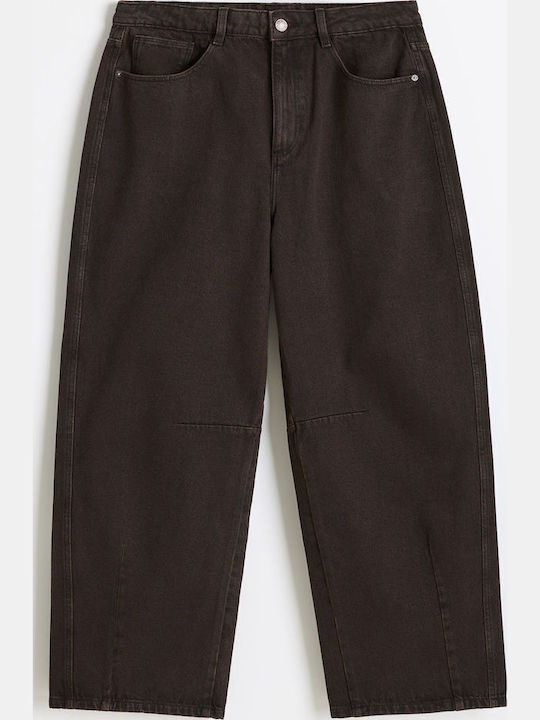 Sorika 265 Γυναικείο Jean Παντελόνι σε Loose Εφαρμογή Καφέ