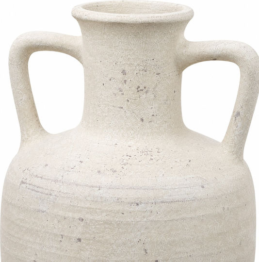 Artekko Concrete Vase Raw Ecru Φ26.5xH42.5cm
