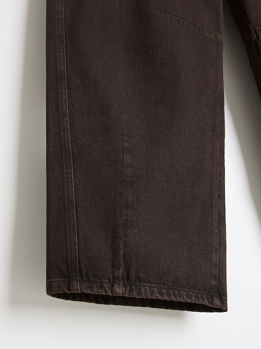 Sorika 265 Γυναικείο Jean Παντελόνι σε Loose Εφαρμογή Καφέ