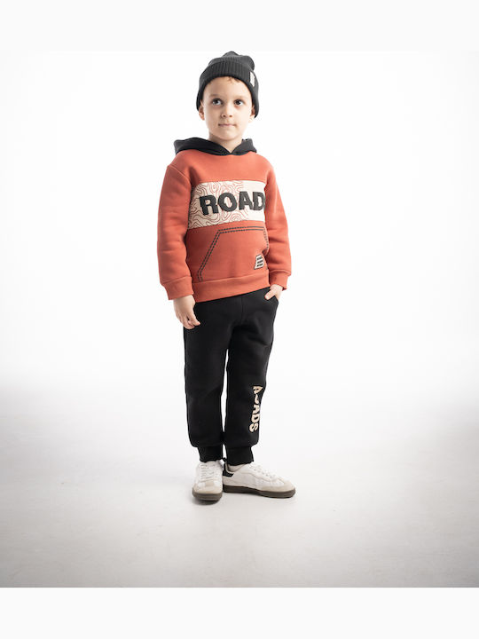 Kids Sweatpants Set With Top Orange