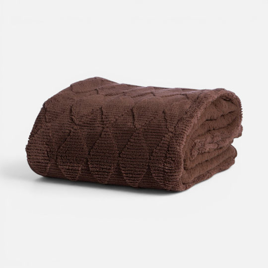 Nef-Nef Homeware Pol.mizenie Blanket Pique Sofa 130x180cm Brown