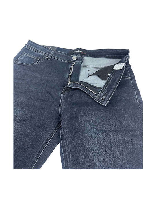 Ανδρικό Παντελόνι Τζιν Ελαστικό Regular Straight Fit Μπλε