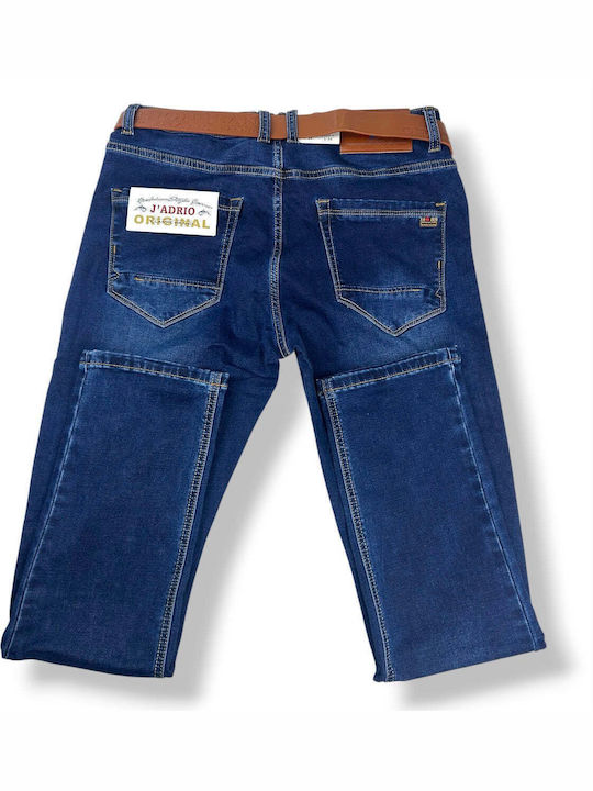 Men's Jeans Pants Regular Straight Fit Blue