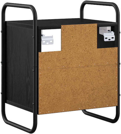 Wooden Black Bedside Tables 2 Pieces 40x30x50cm