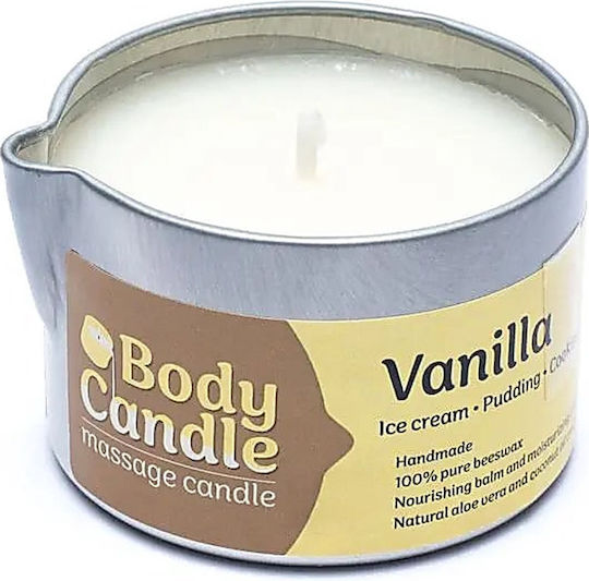 Фитилна Свещ За Масаж На Тяло Аромат Ванилия Massage Candle 100ml